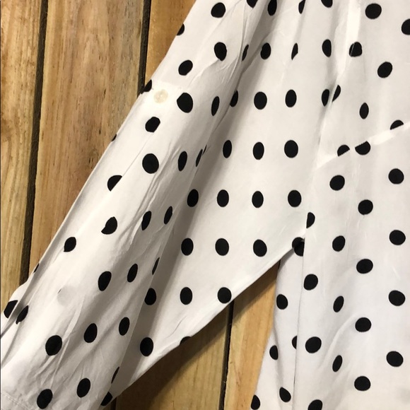 Velvet Heart WHITE polka dot button top - Picture 4 of 5
